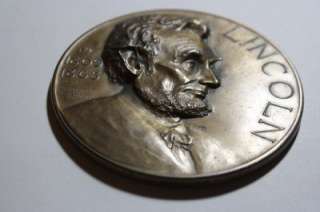 Antique 1924 Whitehead Hoag Bronze Lincoln Essay Medal RARE  