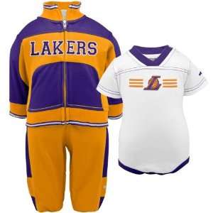  Reebok Los Angeles Lakers Infant Gold Purple 3 Piece 