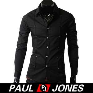 PJ NEW Handsome MENS SLIM Buttons DRESS&SHIRTS FITTED  