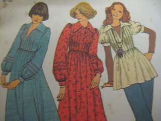 VTG Simplicity 7191 Women PEASANT BLOUSE Sewing Pattern  