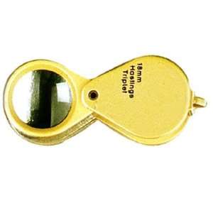  Gemoro EL965 Gold Jewelers Loupe 18mm 10x with Case 