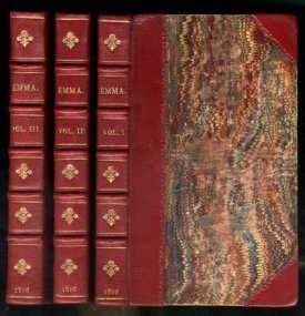 Jane AUSTEN Emma A Novel 1816 3 Vols First Edition.  