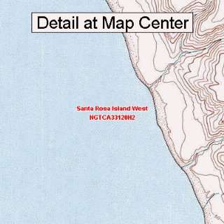  USGS Topographic Quadrangle Map   Santa Rosa Island West 