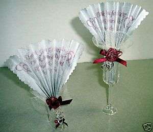 Wedding, Shower Shoe & Vase Fan Folded Party Favors  