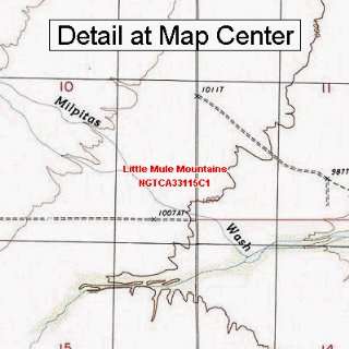  USGS Topographic Quadrangle Map   Little Mule Mountains 