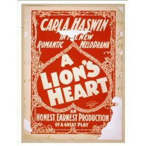  Theater Poster (M), Carl A Haswin in the new romantic melodrama 