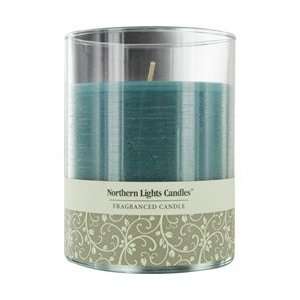 OCEAN BREEZE by Ocean Breeze ONE 4.5 INCH GLASS PILLAR SCENTED CANDLE 
