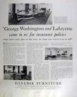   original print advertising for Danersk Furniture Erskine  Danforth Co