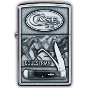 Zippo Custom Lighter   Case Emblem Equestrian 1st Ed  