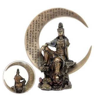 WATER MOON KUAN YIN Avalokiteshvara Kannon Guanyin Buddha Statue Heart 