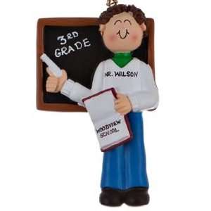  Personalized Teacher   Male Christmas Ornament
