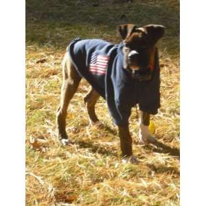  Dog Hoodie   Patriotic USA Flag Dog Sweatshirt   Navy 