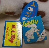 SPOTTY BUNNY H A REY Plush Rabbit Toy White Brown NWT  