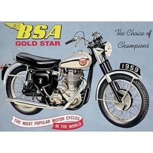  BSA Goldstar Historic Advertising Reproduction Metal Sign 