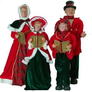  4 Piece Large Traditional Victorian Caroler Family 