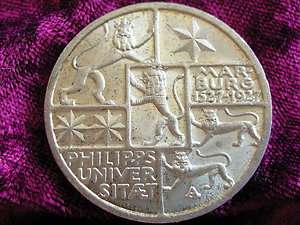 Weimar Republic   silver 3 Mark 1927 Uni Marburg  