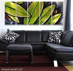   Wall Art Green Painting Sculpture Home Decor In/ Outdoor   