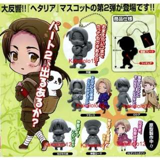 Takara Hetalia APH Key Chain P 2 Mascot Figure Set x 6  