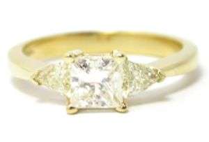 79 Carat Princess   Trillion Diamond Engagement Ring  