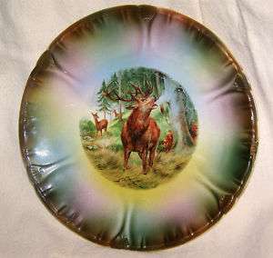 Franz Anton Mehlem Bonn Antique Moose Plate Beautiful  
