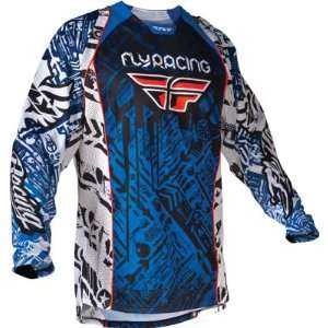 Fly Racing 2012 Evolution Jersey Youth Blue/Black X large 