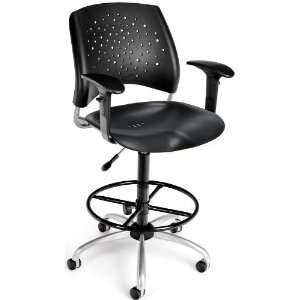  OFM Stars Plastic Swivel Drafting Chair with Arms Office 
