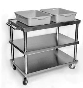 All Stainless Steel Large Rolling Utility/Bus Cart NSF  
