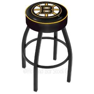  Boston Bruins 25 inch Black Wrinkle Bar Stool