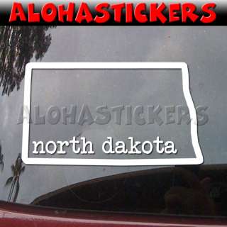 NORTH DAKOTA STATE Vinyl Decal Truck Window Sticker Q68  