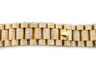MENS 18KY PRESIDENT ALL DIAMOND WATCH BAND FOR ROLEX  