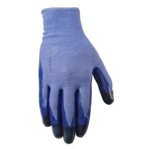 Wells Lamont 549S Womens Gardening Gloves, Double Dipped Nitrile Palm 