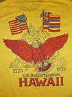 RARE Vintage 70s 1976 USA Bicentennial Hawaii Thin Yellow Shirt Punk 