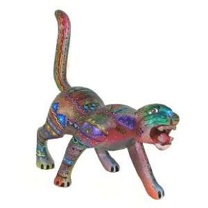  Tiger Oaxacan Wood Carving 7.25 Inch