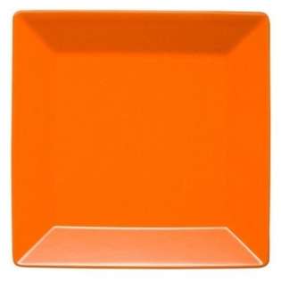   Small Rimmed Square Plates, Orange Peel   Set of 2 