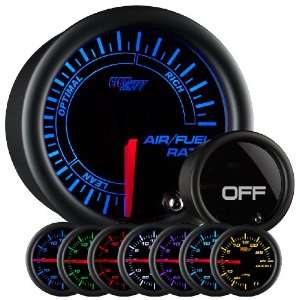    GlowShift Tinted 7 Color Needle Air / Fuel Ratio Gauge Automotive