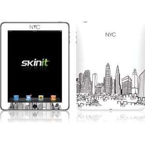  Skinit NYC Sketchy Cityscape Vinyl Skin for Apple iPad 1 
