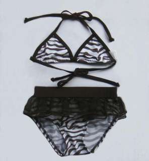 Girls ZEBRA Swimsuit Swimwear Bikini Tankini 3 4 5 6 7T  