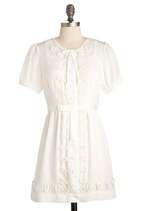 The Woman in White Dress  Mod Retro Vintage Dresses  ModCloth