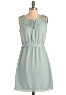 Chill Seeker Dress   Mid length, Solid, Embroidery, A line, Sleeveless 