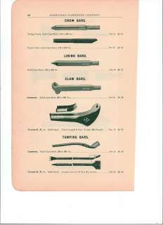 1909 Atha Railroad Track Chisels Claw Bars Lining ad  