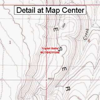  USGS Topographic Quadrangle Map   Triplet Butte, Idaho 