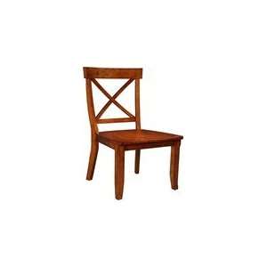  Homestyles Wood X Dining Chairs with Cross Back   Set of 2 