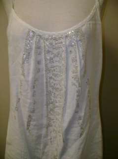 Eileen Fisher Sequined Cami Dress White NWT $248  
