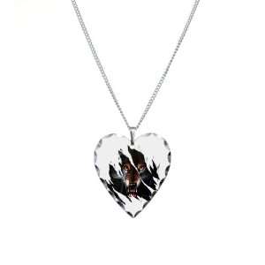  Necklace Heart Charm Wolf Rip Out Artsmith Inc Jewelry