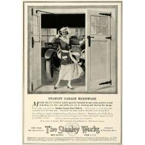 1918 Ad Stanley Works Home Garage Door Holder Hardware   Original 