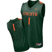Nike Miami Hurricanes Mens Replica Basketball Jersey   