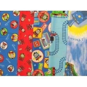  Thomas the Tank Train 5 Fat Quarter Great for Sewing 