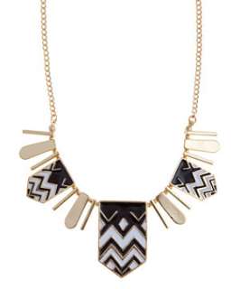 White (White) Aztec Style Necklace  248719110  New Look