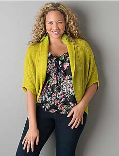 Short sleeve dolman cardigan by Lane Bryant