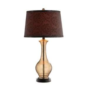  Amber Glass Vase Table Lamp (Set of 2)